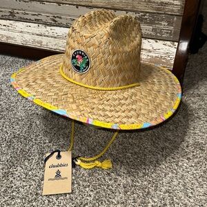 Chubbies Straw Sun Hat Wide Brim Pineapple Print Beach Vacation New hooligan